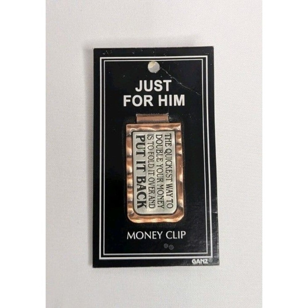 Just For Him Money Clip - Best Way To Save Money - Humorous, Gag Gift, Mens, NWT